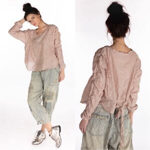 Magnolia Pearl Into the Groove Blouse Top 819 in Lilac